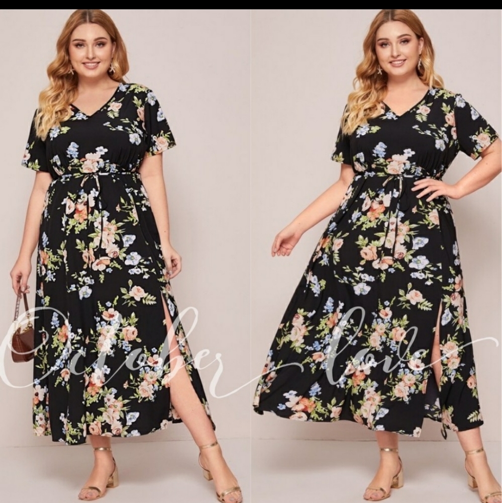 Black Floral Maxi Dress